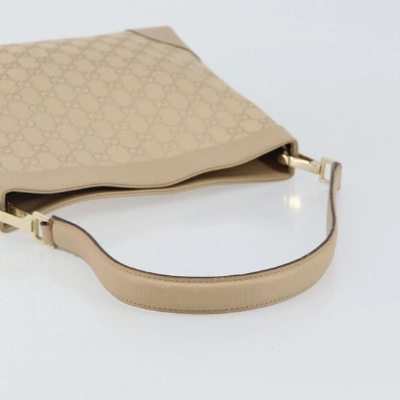 GUCCI GG Canvas Shoulder Bag Beige Gold 33900 Auth gh831 - Picture 8 of 16